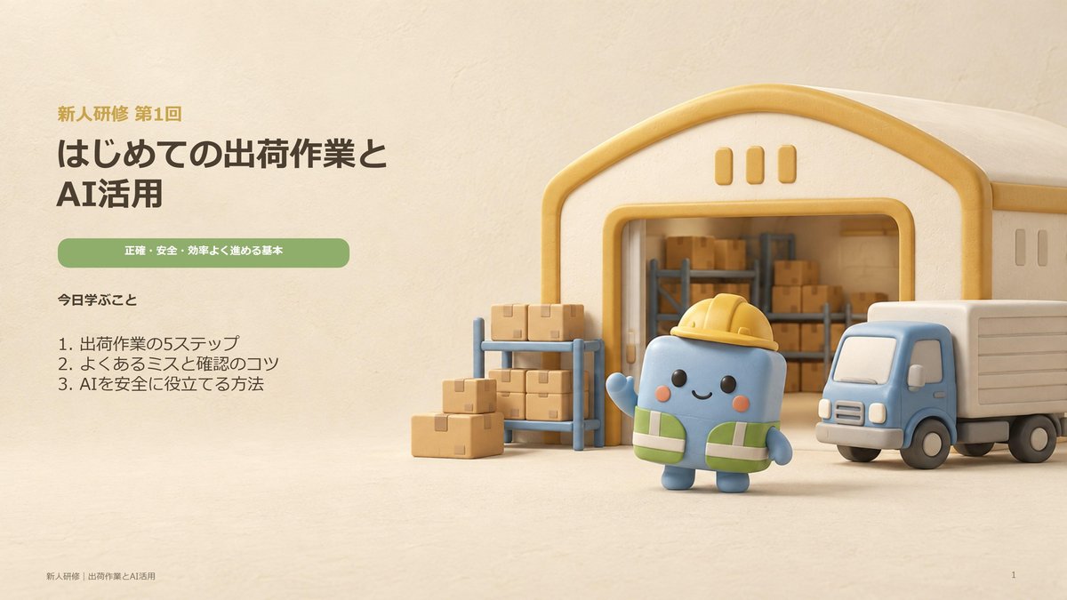 新人研修スライドの表紙